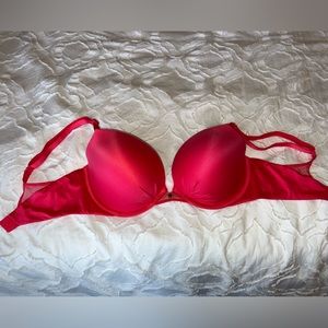 VS plunge bra. Hot coral color. Worn once